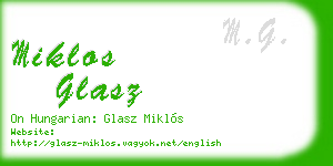 miklos glasz business card